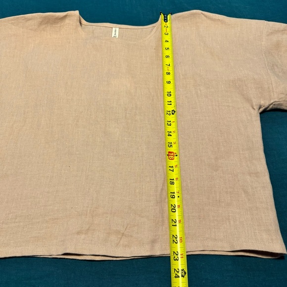 Like new Eli & Barry Puff Top 01 100% linen natural fibers balloon sleeve M L XL - Picture 11 of 15